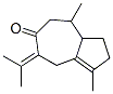 (-)-2,4,5,7,8,8a-Hexahydro-3,8-dimethyl-5-(1-methylethylidene)azulen-6(1H)-one Structure