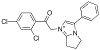 5H-Pyrrolo[1,2-a]imidazolium,  1-[2-(2,4-dichlorophenyl)-2-oxoethyl]-6,7-dihydro-3-phenyl- 化学構造式