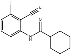 Cyclohexanecarboxamide, N-(2-cyano-3-fluorophenyl)- (9CI) Struktur