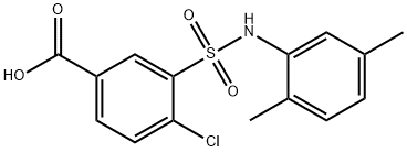 4-chloro-3-{[(2,5-dimethylphenyl)amino]sulfonyl}benzoic acid Structure