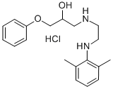 1-Phenoxy-3-((2-(2,6-xylidino)ethyl)amino)-2-propanol hydrochloride 结构式