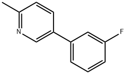 5-(3-フルオロフェニル)-2-メチルピリジン 化学構造式