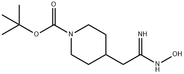 TERT-BUTYL 4-[(2Z)-2-AMINO-2-(HYDROXYIMINO)ETHYL]PIPERIDINE-1-CARBOXYLATE Struktur