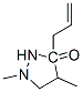 3-Pyrazolidinone,  1,4-dimethyl-3-(2-propenyl)-  (9CI) 化学構造式
