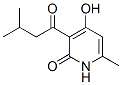 4-Hydroxy-3-isovaleryl-6-methyl-2(1H)-pyridone Struktur