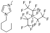 1-Hexyl-3-methylimidazolium tris(pentafluoroethyl)trifluorophosphate,713512-19-7,结构式