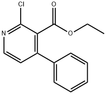 ethyl 2-chloro-4-phenylnicotinate 化学構造式