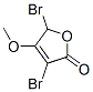3,5-Dibromo-4-methoxy-2(5H)-furanone,71387-07-0,结构式