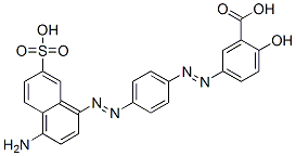 5-[[4-[(4-Amino-7-sulfo-1-naphthalenyl)azo]phenyl]azo]-2-hydroxybenzoic acid 结构式