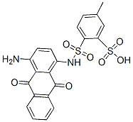 4-[[(4-amino-9,10-dihydro-9,10-dioxo-1-anthryl)amino]sulphonyl]toluene-3-sulphonic acid Struktur
