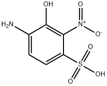 4-アミノ-3-ヒドロキシ-2-ニトロベンゼンスルホン酸 化学構造式