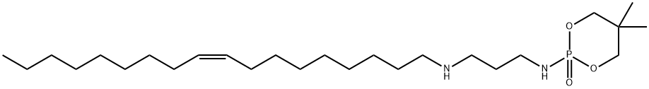 N-[(5,5-ジメチル-1,3,2-ジオキサホスホリナン2-オキシド)-2-イル]-N'-[(Z)-9-オクタデセニル]-1,3-プロパンジアミン 化学構造式