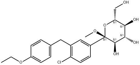 (2S,3R,4S,5S,6R)-2-(4-chloro-3-(4-ethoxybenzyl)phenyl)-6-(hydroxyMethyl)-2-Methoxytetrahydro-2H-pyran-3,4,5-triol