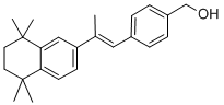 4-[(E)-2-[(5,6,7,8-テトラヒドロ-5,5,8,8-テトラメチルナフタレン)-2-イル]-1-プロペニル]ベンゼンメタノール 化学構造式
