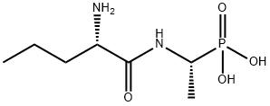 Phosphonic acid, (1-((2-amino-1-oxopentyl)amino)ethyl)-, (R-(R*,S*))- Structure
