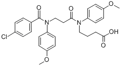 N-(N-(p-Chlorobenzoyl)-2-(p-anisidino)propionyl)-4-(p-anisidino)butyri c acid,71455-70-4,结构式