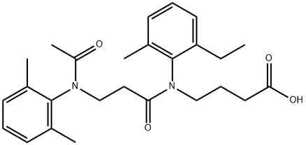 71455-74-8 N-(N-Acetyl-3-(2,6-dimethylanilino)propionyl)-4-(2-ethyl-6-methylanili no)butyric acid