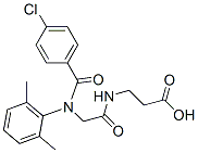 71455-87-3 3-[[2-[(4-chlorobenzoyl)-(2,6-dimethylphenyl)amino]acetyl]amino]propan oic acid