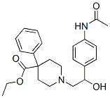 ethyl 1-[2-(4-acetamidophenyl)-2-hydroxy-ethyl]-4-phenyl-piperidine-4- carboxylate Structure