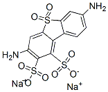 disodium 3,7-diaminodibenzothiophenedisulphonate 5,5-dioxide 化学構造式