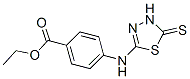 4-[[[(4,5-ジヒドロ-5-チオキソ-1,3,4-チアジアゾール)]-2-イル]アミノ]安息香酸エチル 化学構造式