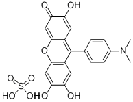 9-(4'-DIMETHYLAMINOPHENYL)-2,6,7-TRIHYDROXYFLUORONE SULFATE