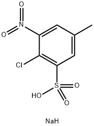 2-クロロ-5-メチル-3-ニトロベンゼンスルホン酸ナトリウム 化学構造式