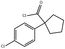 1-(4-CHLOROPHENYL)-1-CYCLOPENTANECARBONYLCHLORIDE Structure