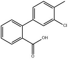 3'-クロロ-4'-メチル-1,1'-ビフェニル-2-カルボン酸 化学構造式