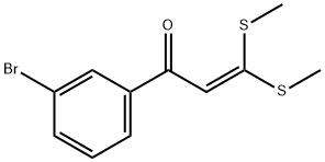 1-(3-溴苯基)-3,3-双(甲基硫烷基)丙-2-烯-1-酮 结构式
