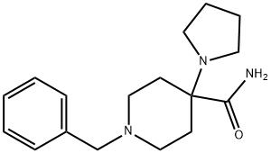 N-Benzyl-4-carbamyl-4-N-pyrrolidinopiperidine Structure