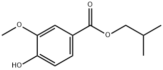 2-methylpropyl 4-hydroxy-3-methoxy-benzoate Struktur