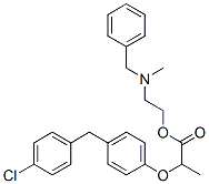 2-(benzyl-methyl-amino)ethyl 2-[4-[(4-chlorophenyl)methyl]phenoxy]prop anoate|
