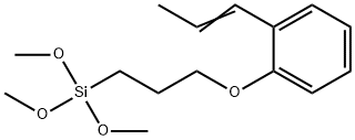 トリメトキシ[3-[2-(1-プロペニル)フェノキシ]プロピル]シラン 化学構造式