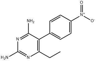 6-ETHYL-5-(4-NITRO-PHENYL)-PYRIMIDINE-2,4-DIAMINE 化学構造式