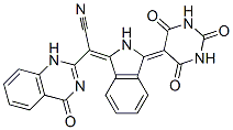 Α-[2,3-二氢-3-(四氢-2,4,6-三氧-5(2H)-嘧啶亚基)-1H-异吲哚-1-亚基]-1,4-二氢-4-氧-2-喹唑啉乙腈, 71552-60-8, 结构式