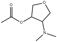 3-Furanol,4-(dimethylamino)tetrahydro-,acetate(ester)(9CI) Struktur