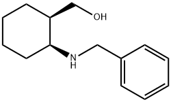 (+)-cis-2-ベンジルアミノシクロヘキサンメタノール 化学構造式