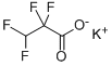 2,2,3,3-テトラフルオロプロピオン酸カリウム 化学構造式