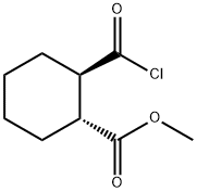 Cyclohexanecarboxylic acid, 2-(chlorocarbonyl)-, methyl ester, trans- (9CI) 化学構造式