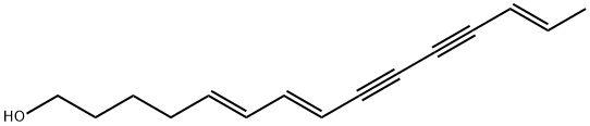 (5E,7E,13E)-5,7,13-Pentadecatriene-9,11-diyn-1-ol,71608-95-2,结构式