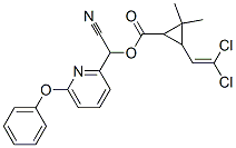 [cyano-(6-phenoxypyridin-2-yl)methyl] 3-(2,2-dichloroethenyl)-2,2-dime thyl-cyclopropane-1-carboxylate 化学構造式