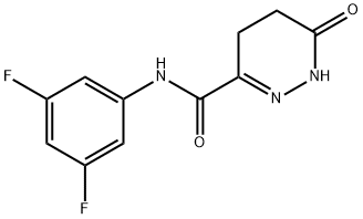 3-Pyridazinecarboxamide,N-(3,5-difluorophenyl)-1,4,5,6-tetrahydro-6-oxo- 化学構造式