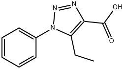 5-エチル-1-フェニル-1H-1,2,3-トリアゾール-4-カルボン酸 化学構造式