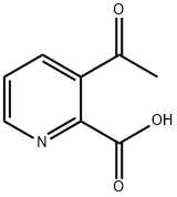 3-アセチル-2-ピリジンカルボン酸 化学構造式