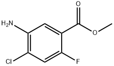 4-氯-2-氟-5-氨基苯甲酸甲酯 结构式