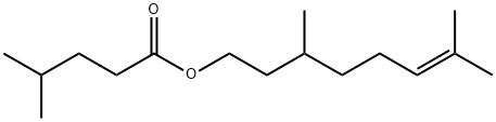3,7-dimethyloct-6-enyl 4-methylvalerate Struktur