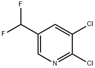 2,3-ジクロロ-5-(ジフルオロメチル)ピリジン 化学構造式