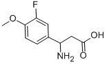 3-AMINO-3-(3-FLUORO-4-METHOXY-PHENYL)-PROPIONIC ACID Structure
