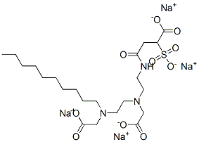 4-[[2-[(Carboxymethyl)[2-[(carboxymethyl)decylamino]ethyl]amino]ethyl]amino]-4-oxo-2-sulfobutanoic acid tetrasodium salt Structure